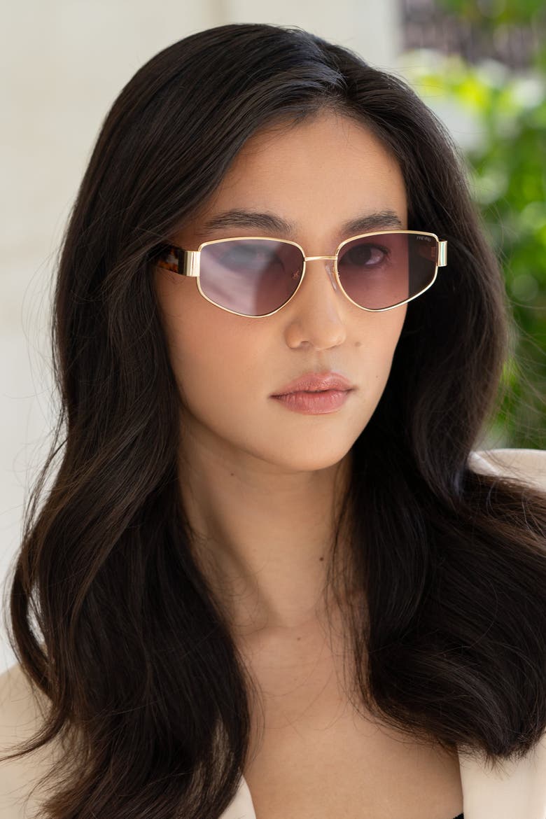 Delilah Cat Eye Sunglasses, Alternate, color, Gold / Lavender