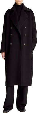 Vince Double Breasted Wool Blend Coat