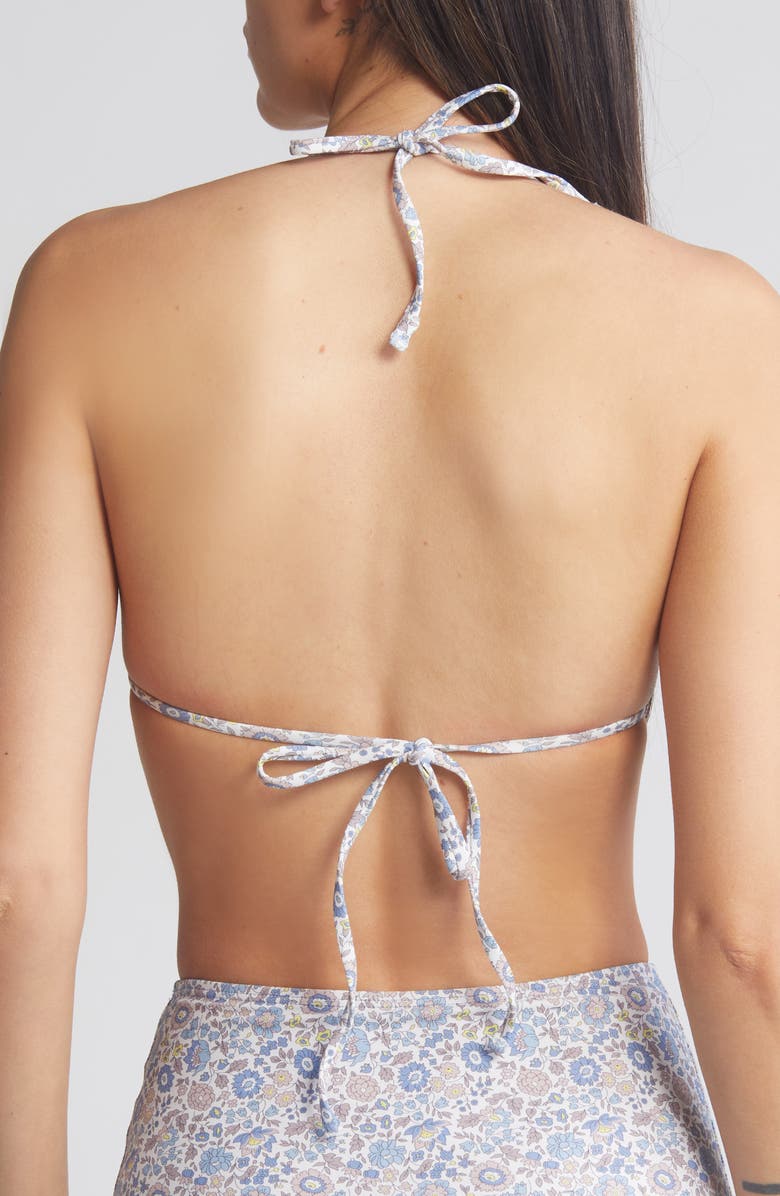 Nu Swim x Liberty London Drip Triangle Bikini Top, Alternate, color, Blue Multi