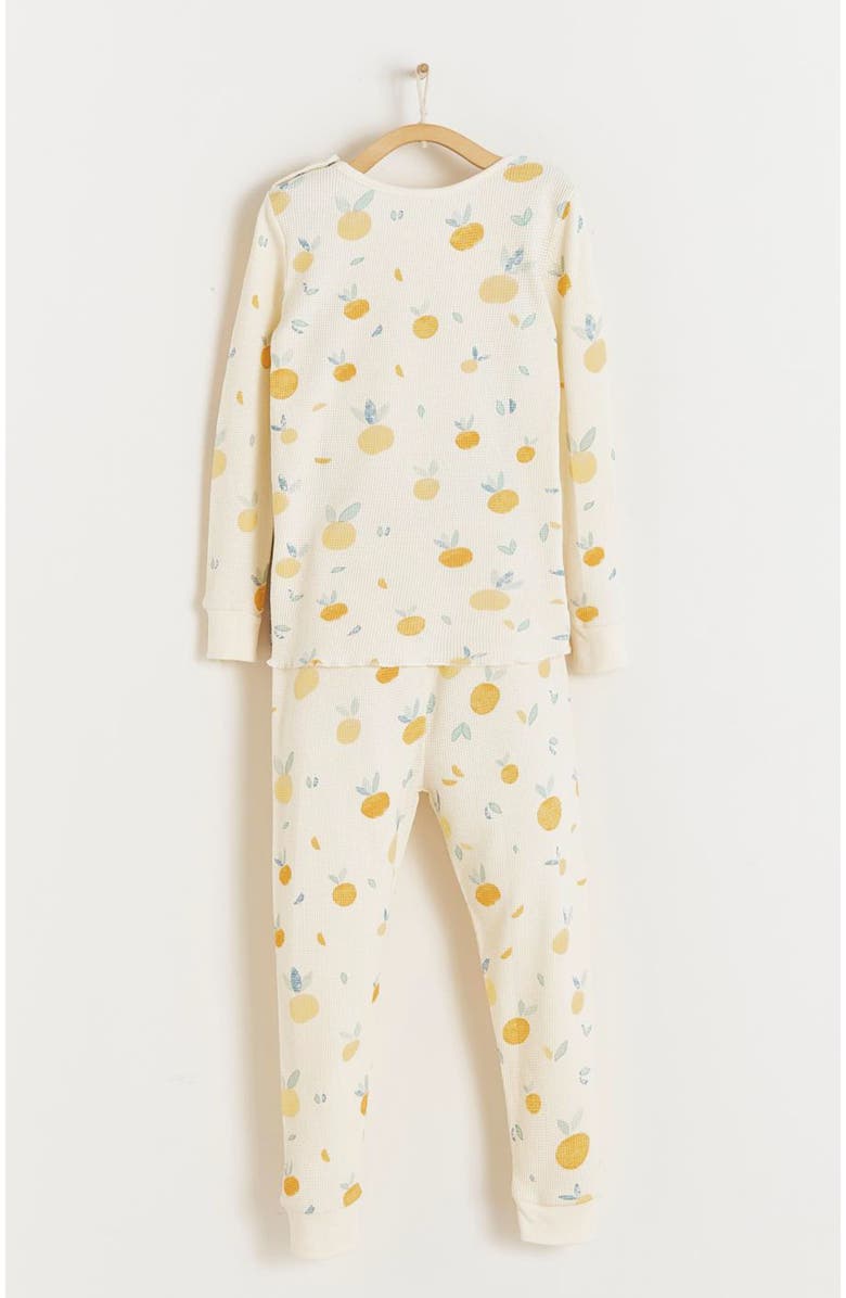 Babycottons Premium Cotton Nature Waffle Snug 2PC Pajamas For Toddler, Alternate, color, Off White