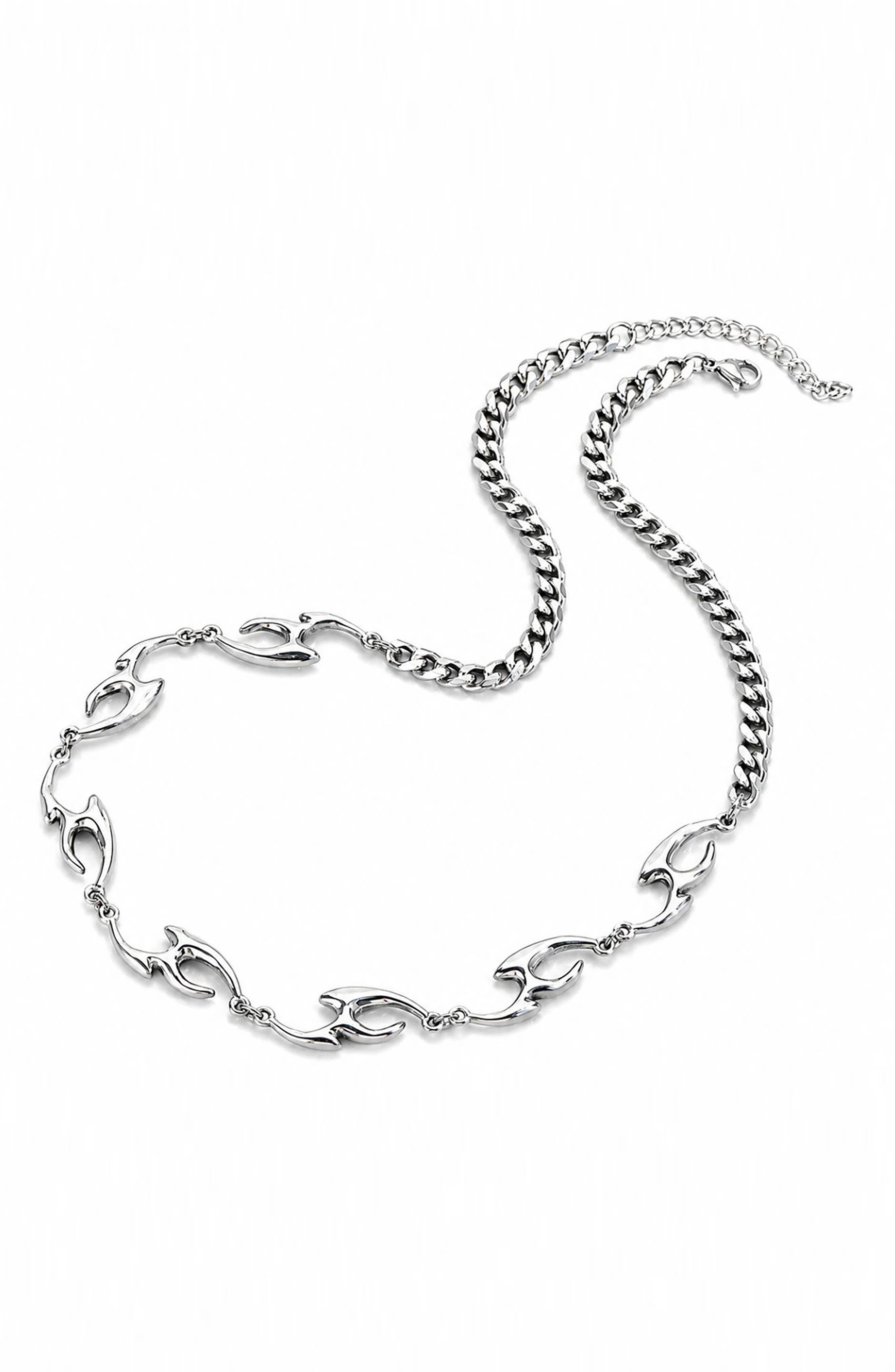 Flame Link Chain Necklace