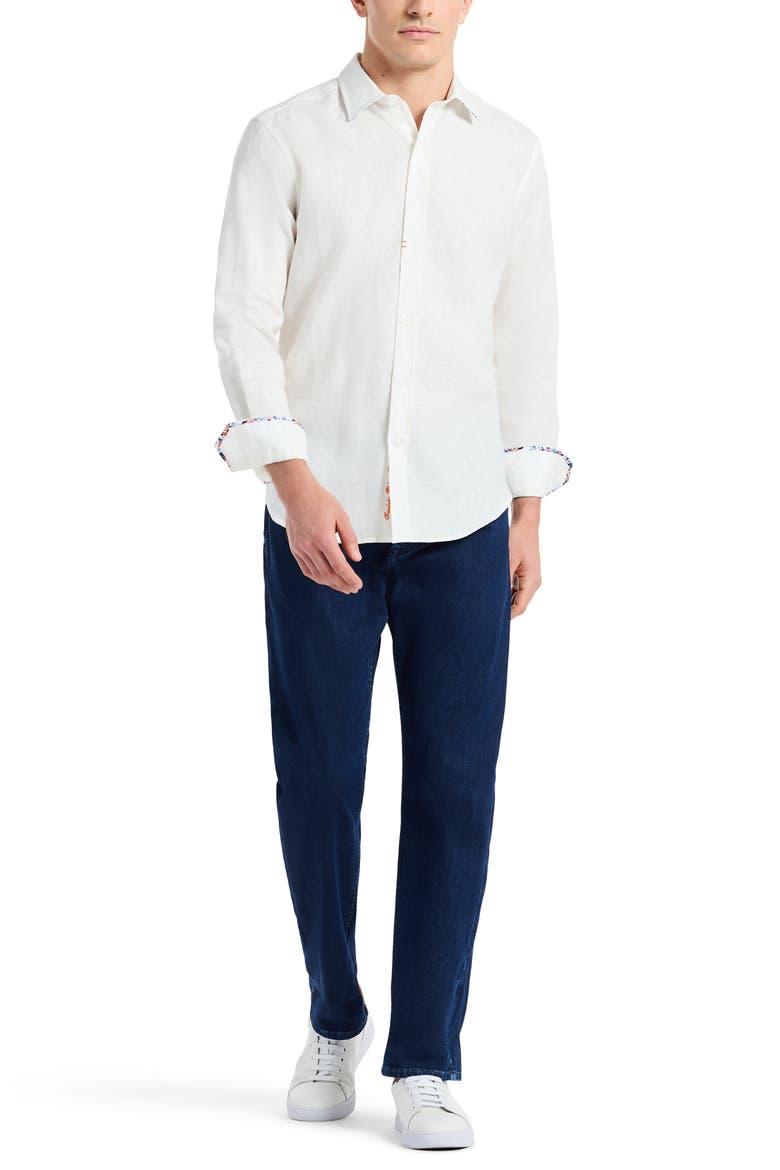Wenlock Long Sleeve Linen Shirt, Alternate, color, WHITE