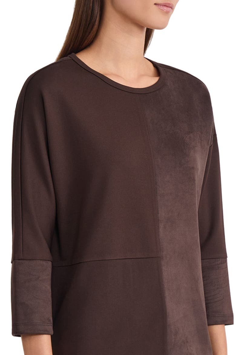 Blocked Dolman Tunic, Alternate, color, COFFEE BEAN