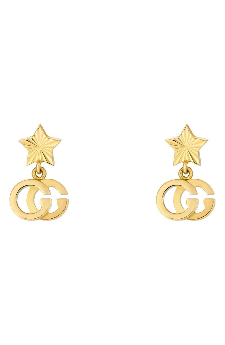 Gucci GG Running 18K Gold Drop Earrings, Main, color,