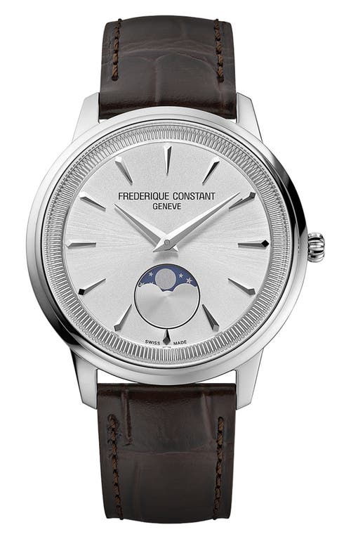 Frederique Constant Moneta Moonphase Watch, 37mm