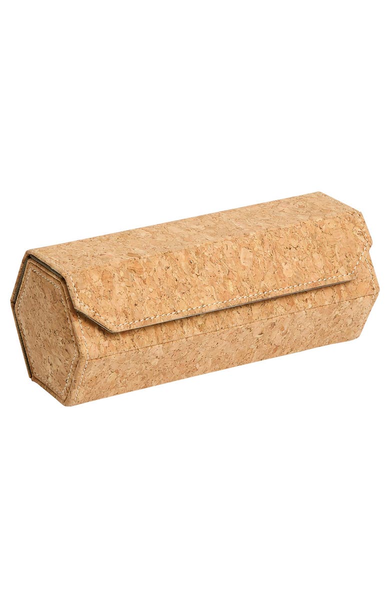 WOLF Cortica Triple Hexagon Watch Roll w/ Capsule, Alternate, color, Cork