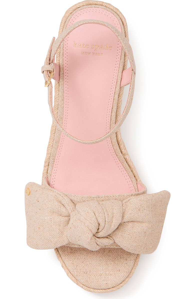 Kate Spade New York leandra ankle strap wedge sandal, Alternate, color, Natural