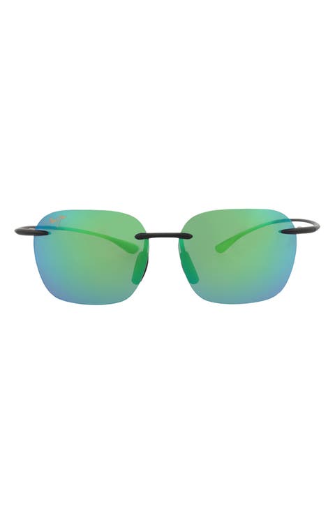 50mm Polarized Rimless Square Sunglasses