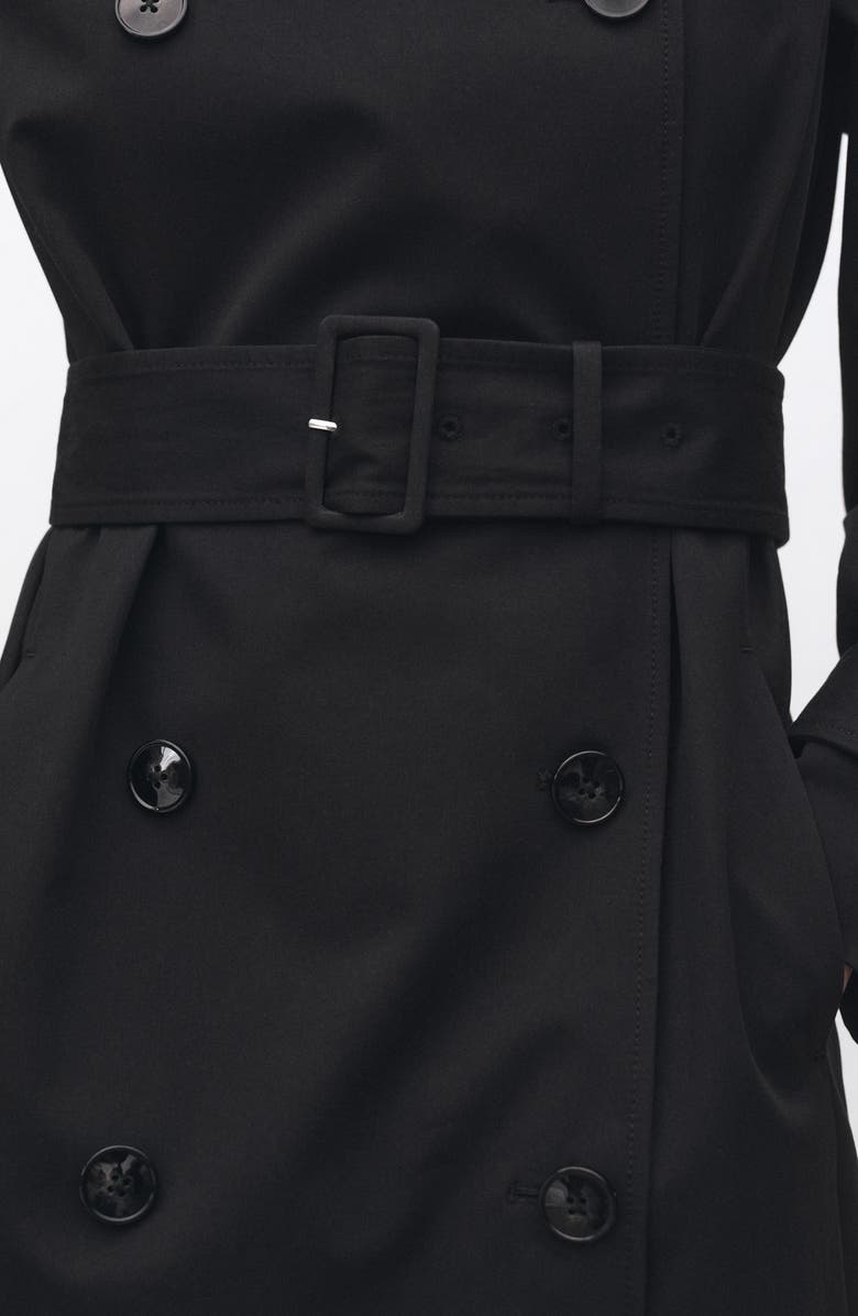 MANGO Belted Double Breasted Trench Coat, Alternate, color,