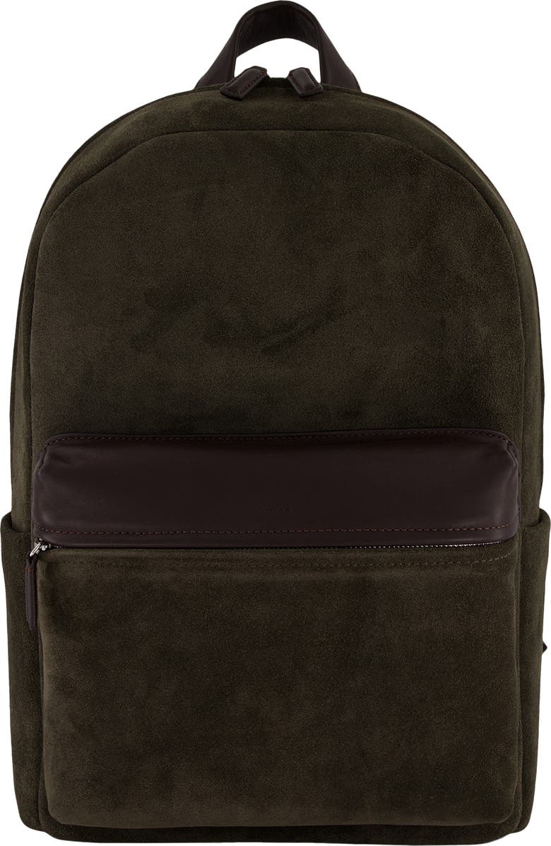 Vince Cavalor Leather Backpack, Main, color, Driver Green