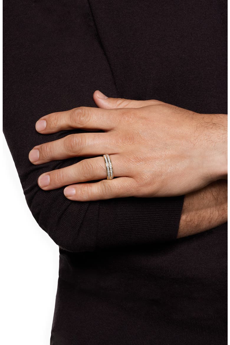 Knife Edge Band Ring, Alternate, color, DIAMOND