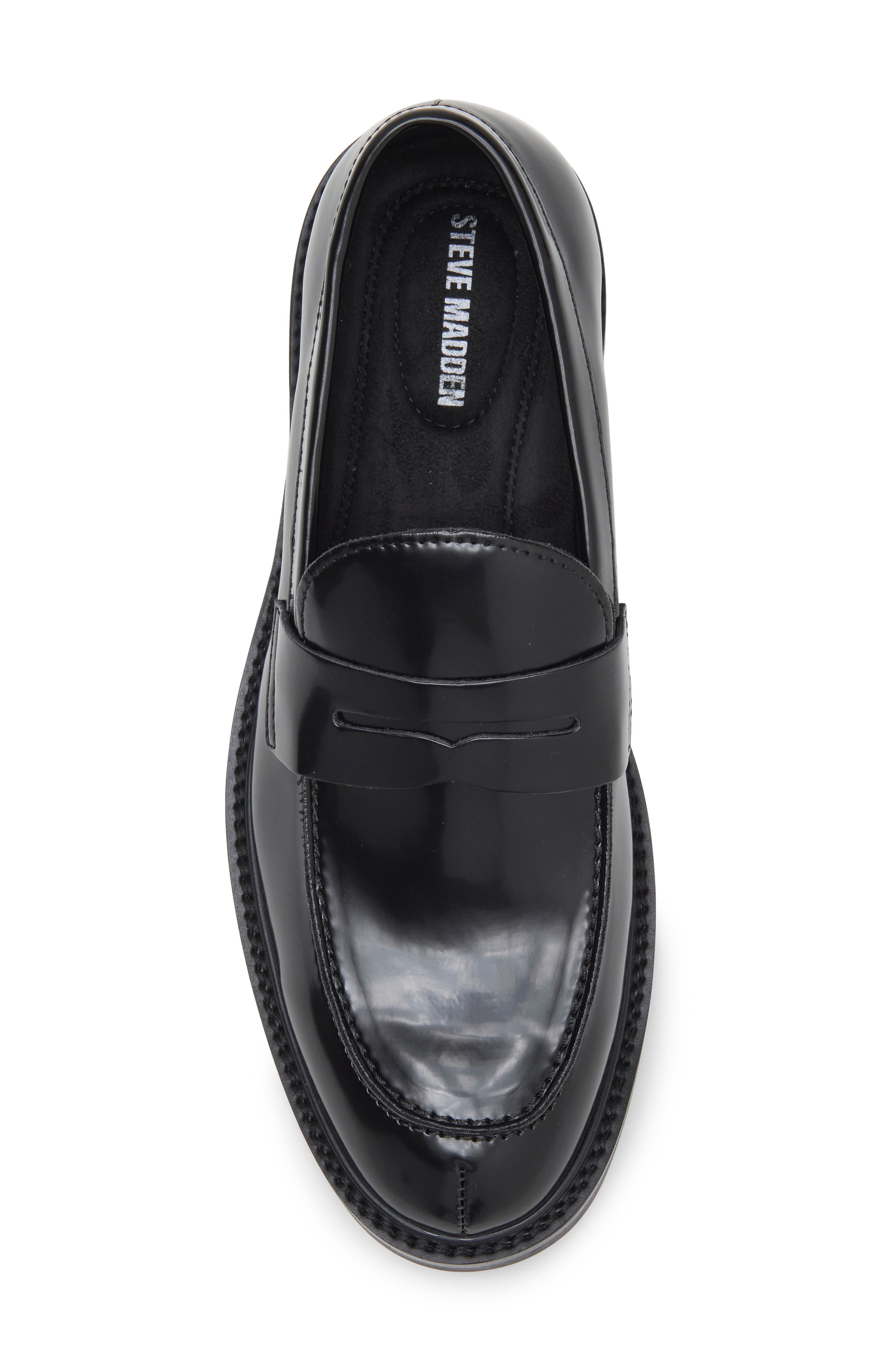 Autumn Faux Leather Penny Loafer, Alternate, color, BLACK
