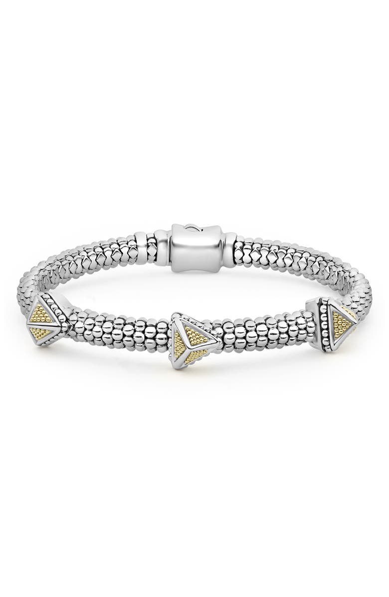 LAGOS KSL Three Pyramid Station Rope Bracelet, Main, color, 