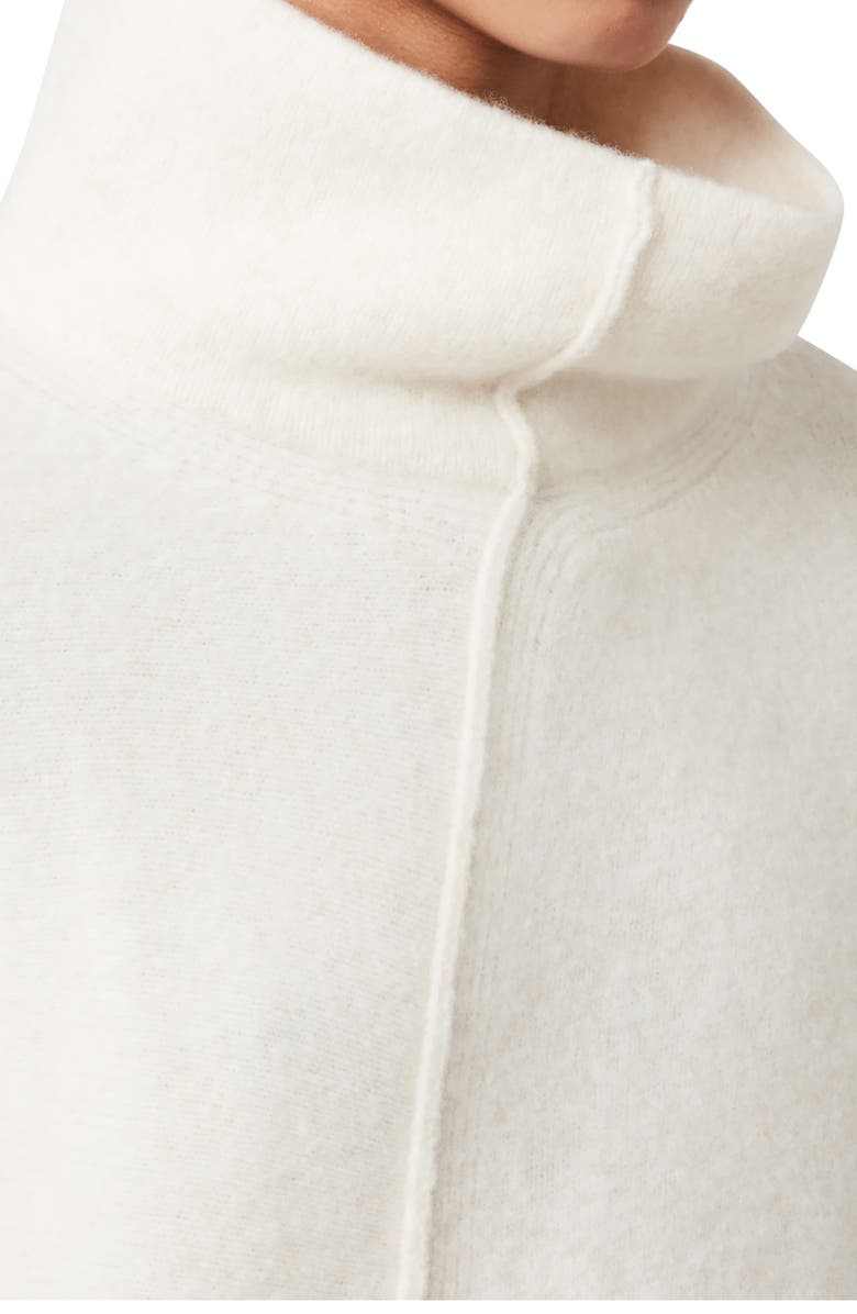 AllSaints Lock Roll Neck Wool Blend Sweater, Alternate, color, Alabaster White