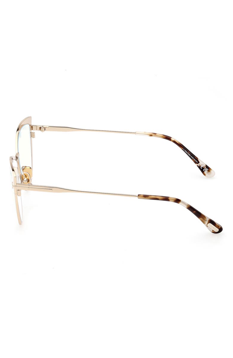 TOM FORD 56mm Cat Eye Blue Light Blocking Glasses, Alternate, color, 
