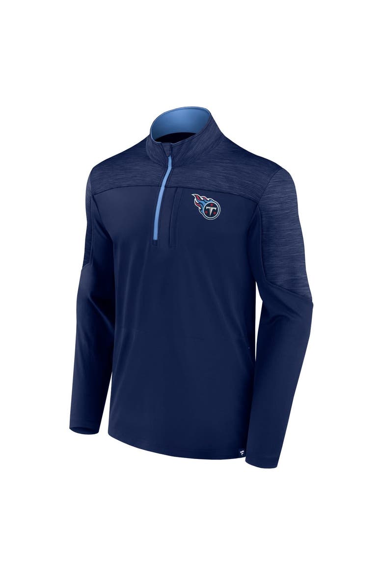 Men's Fanatics Branded Navy Tennessee Titans Defender Half-Zip Top, Alternate, color, Navy