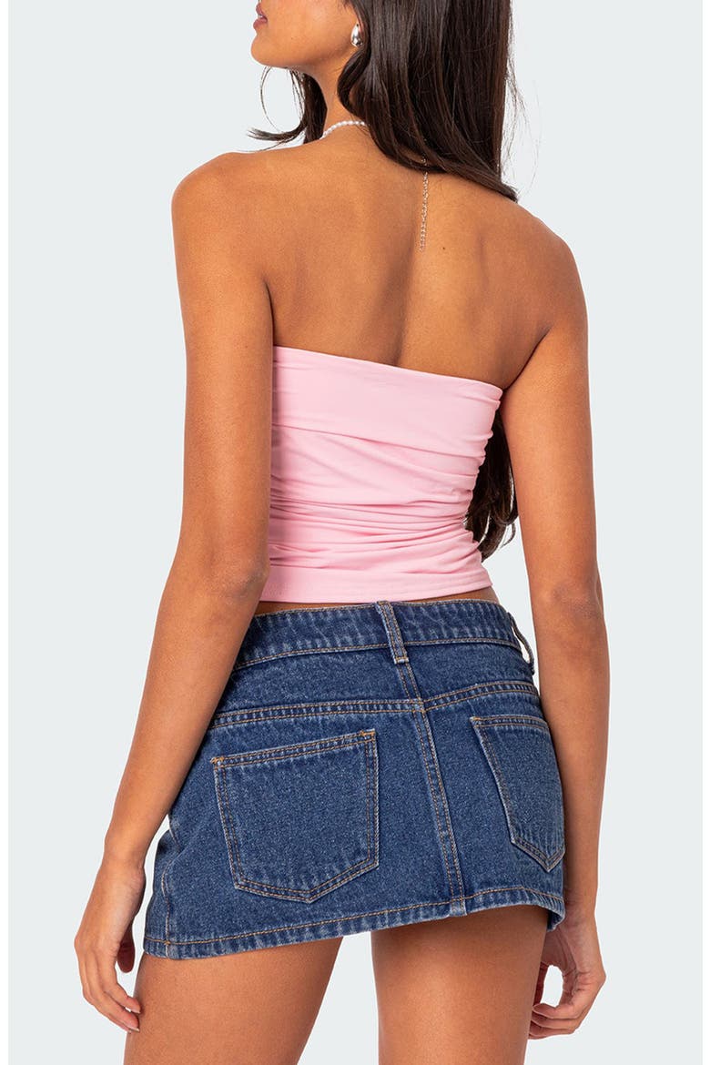 Isabella Ruched Strapless Tube Top, Alternate, color, PINK