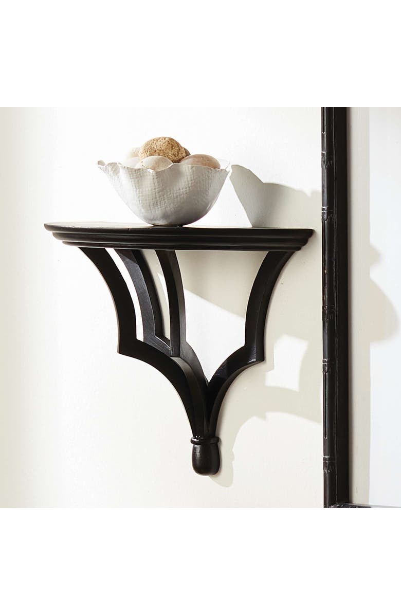 Napa Home & Garden Bennett Antique White Floating Wall Shelf, Alternate, color, Black