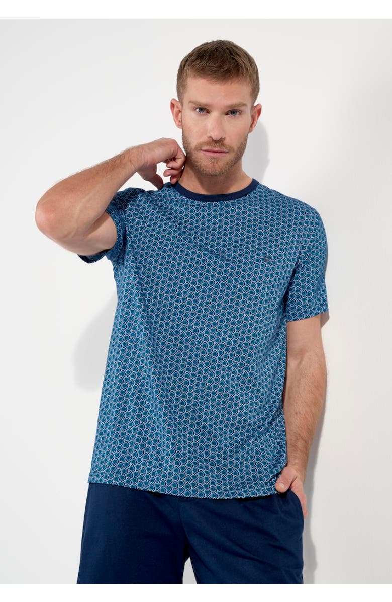 HOM Martinez Short Pajama Set, Alternate, color, Blue Print