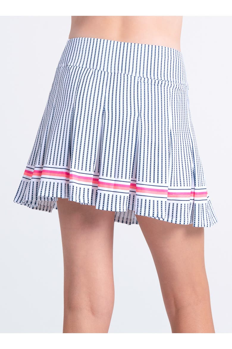 Girls Pinstripe Pop Skirt, Alternate, color, White