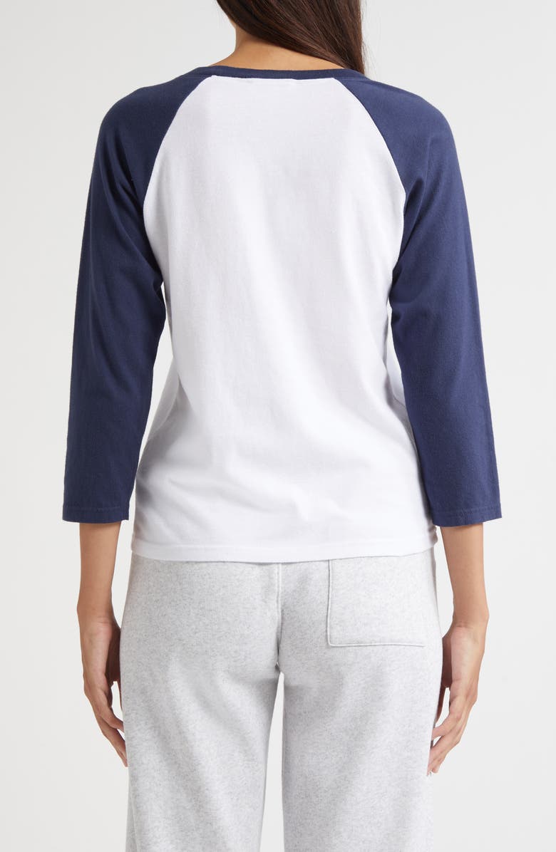 Sporty & Rich California Emblem Graphic Baseball T-Shirt, Alternate, color, White/ Dark Navy