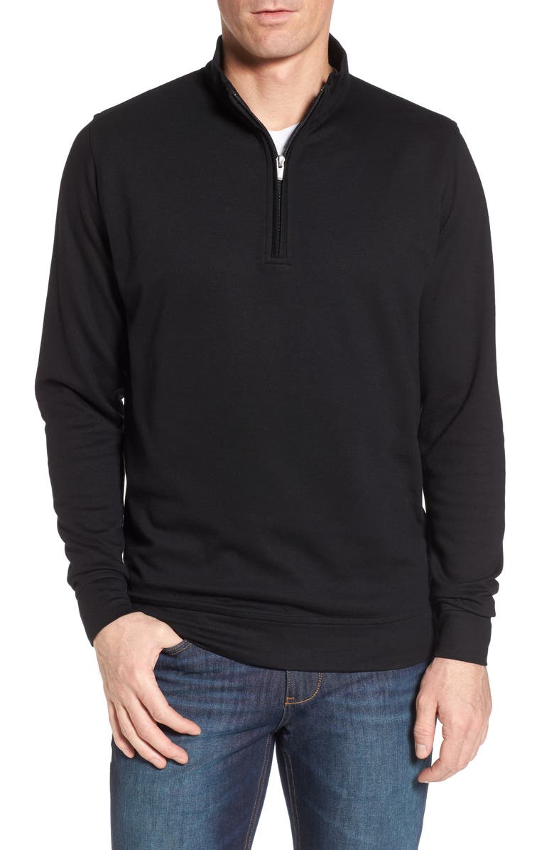 Peter Millar Crown Comfort Jersey Quarter Zip Pullover, Main, color, 