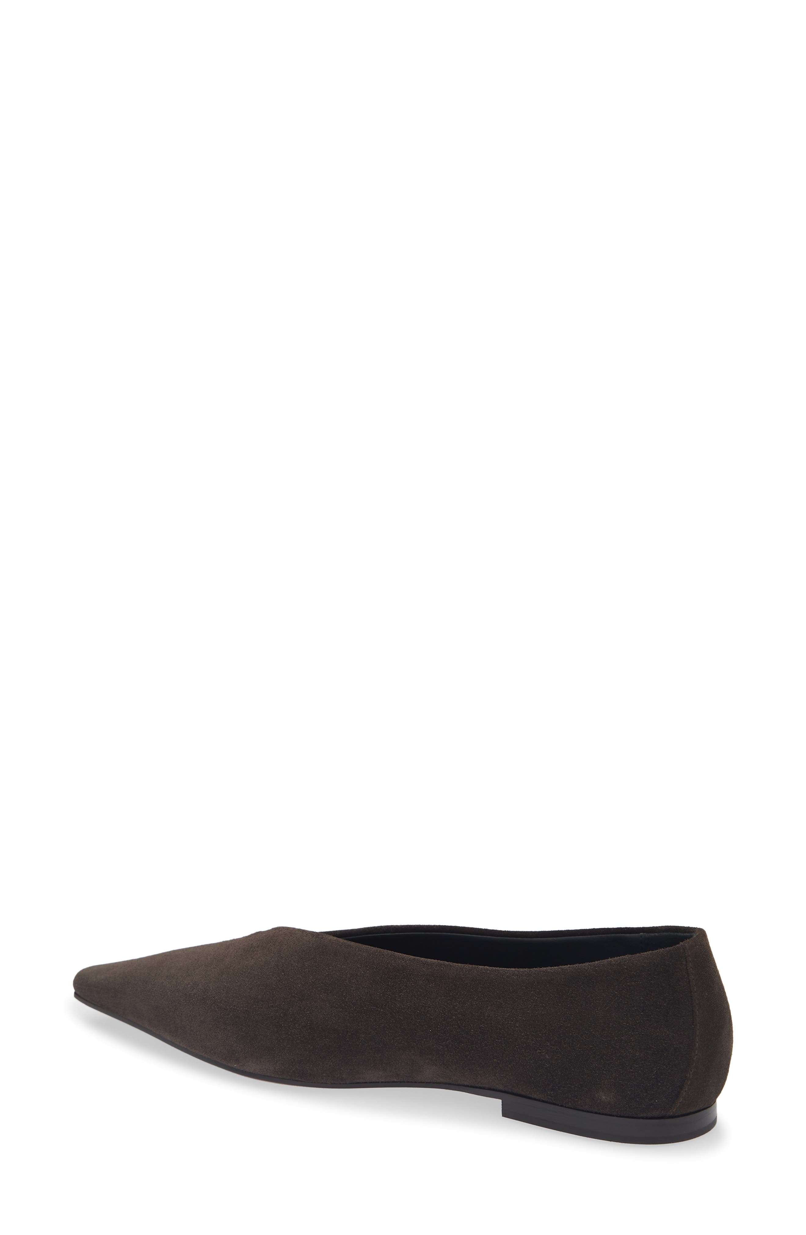 Brunello Cucinelli Suede Wrap Flat, Alternate, color, Pepper