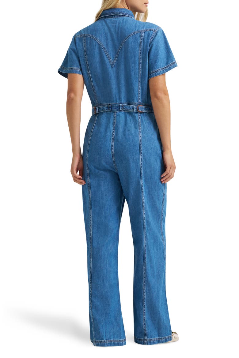 Denim Jumpsuit, Alternate, color, ENGINE HEAT