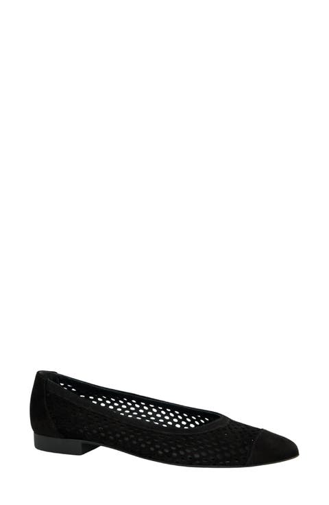 Deanna Pointed Cap Toe Flat (Women)