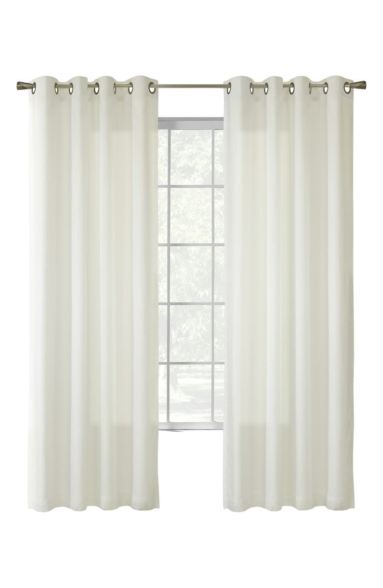 Outdoor Decor by Commonwealth Single Indoor Curtain Panel, Main, color, Ivory