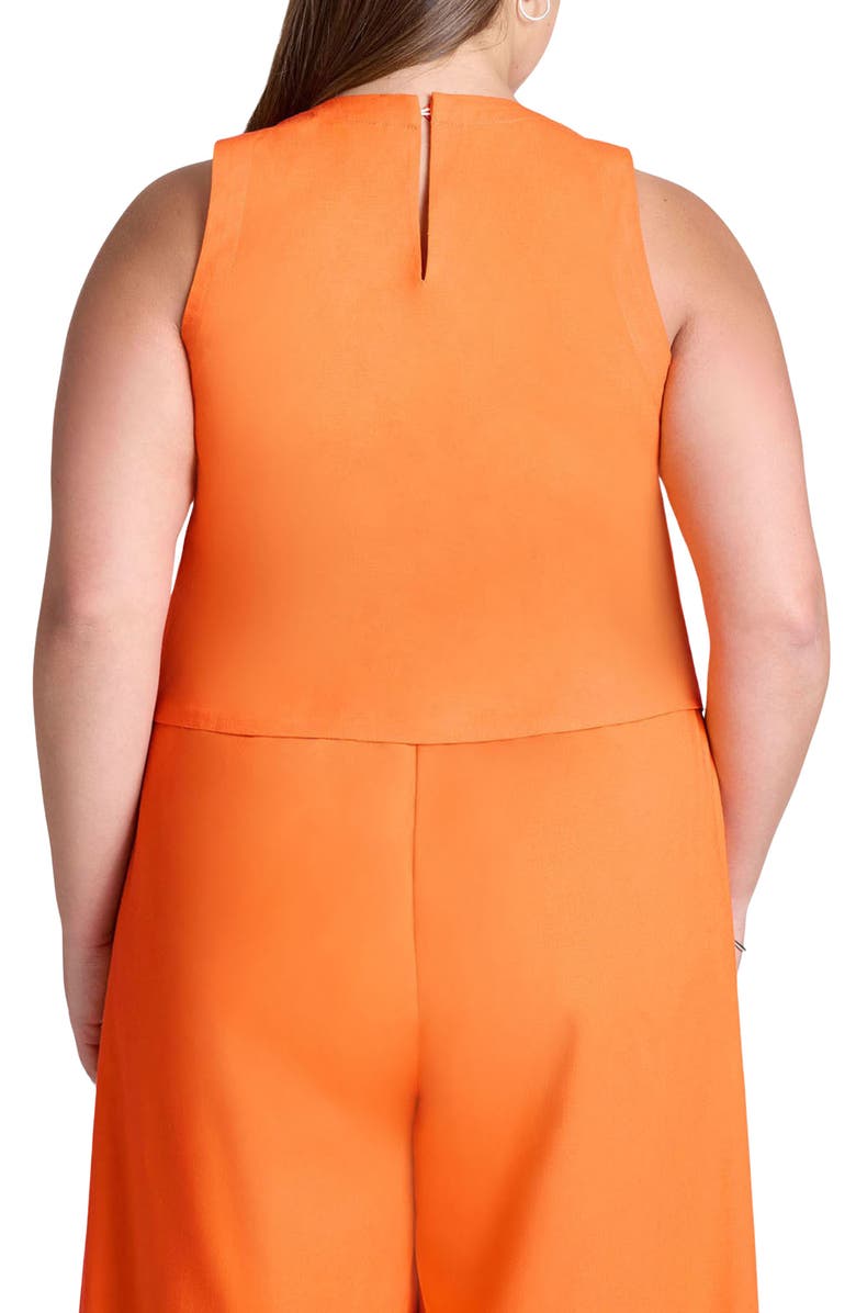 ELOQUII Boxy Sleeveless Crop Top, Alternate, color, 