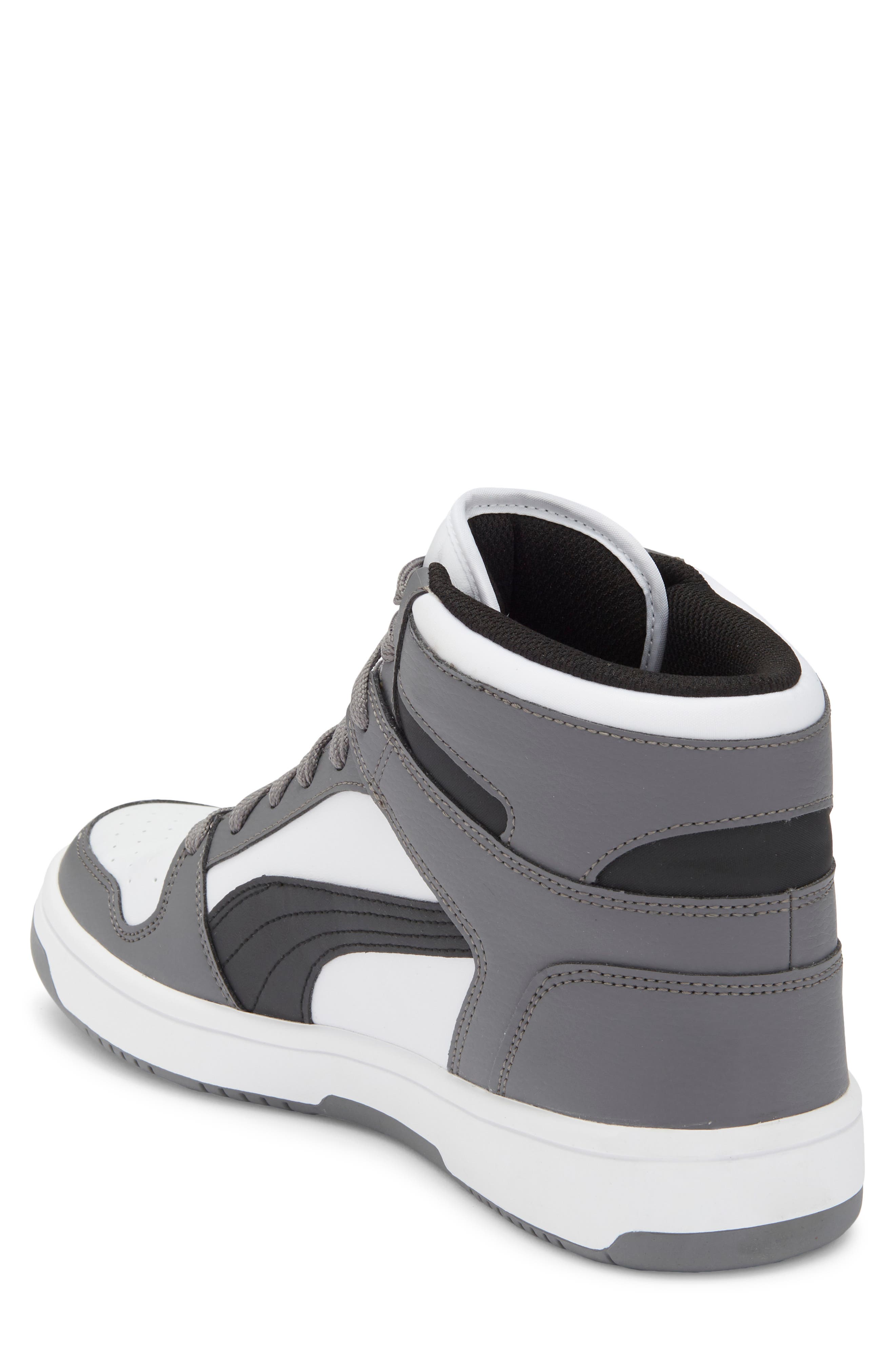 PUMA Rebound Layup High Top Sneaker, Alternate, color, Puma White/ Puma Black/ Gray