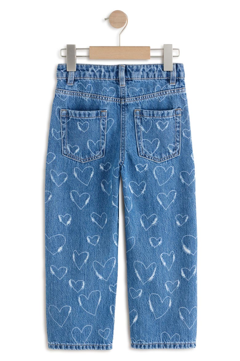 Kids' Heart Laser Wide Leg Jeans, Alternate, color, BLUE