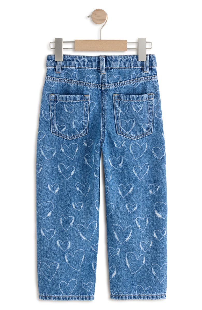 NEXT Kids' Heart Laser Wide Leg Jeans, Alternate, color, Blue