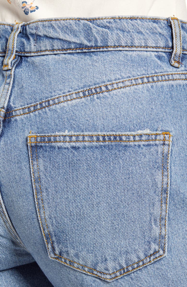 Free People We the Free High Waist Slit Hem Jeans, Alternate, color, 