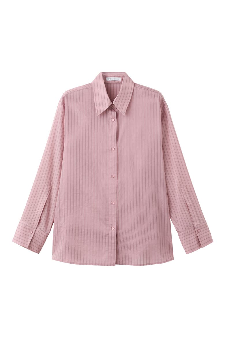 Stripe Button-Up Shirt, Alternate, color, PASTEL PINK
