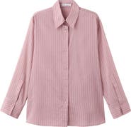 MANGO Stripe Button-Up Shirt