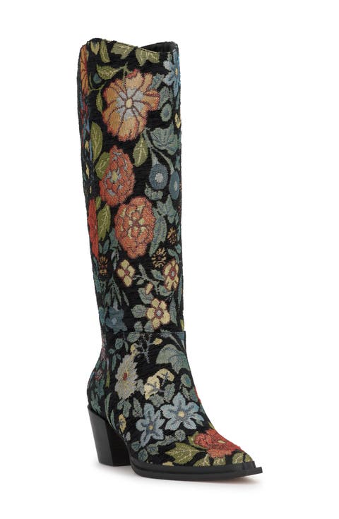 Hemmia Pointed Toe Knee High Boot
