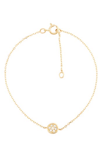 Frankie & Zoe Pavé Diamond Circle Bracelet In Gold