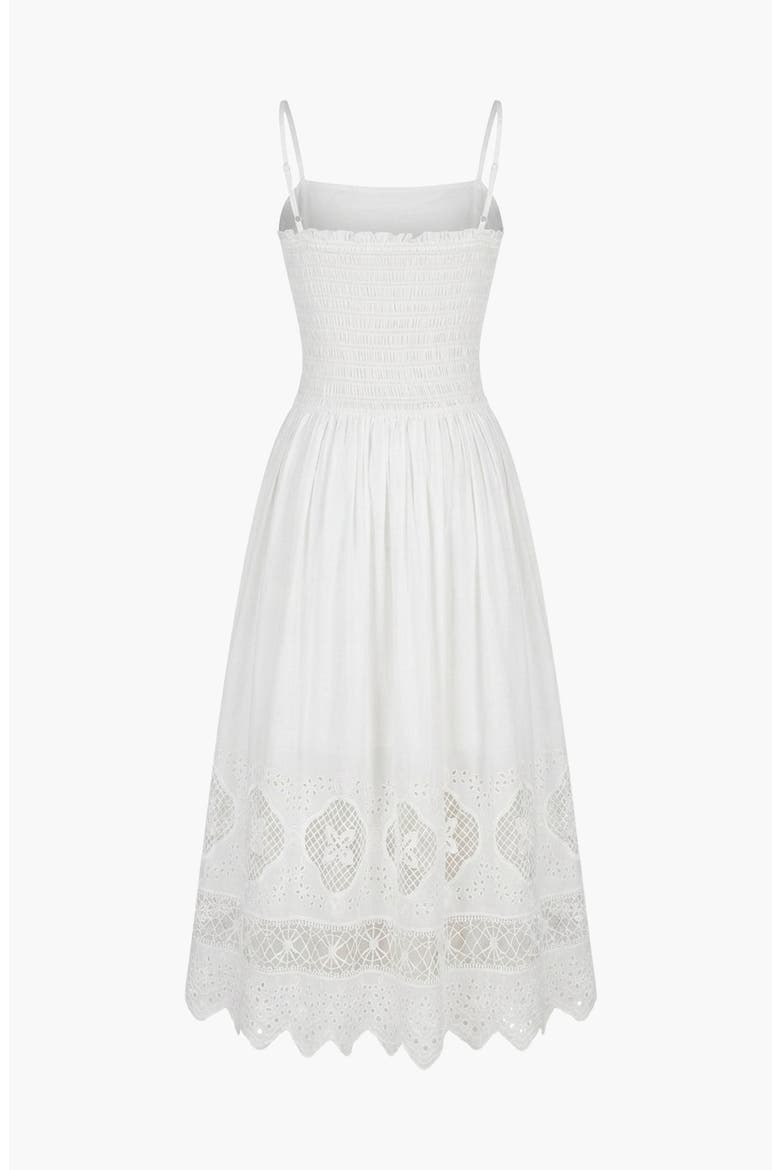 Smocked Bodice Maxi Dress, Alternate, color, White