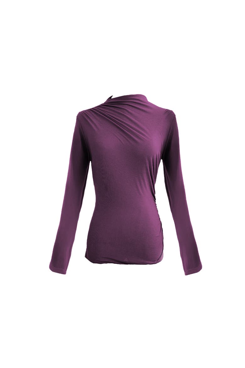 Mira Long Sleeve Top, Alternate, color, Plum