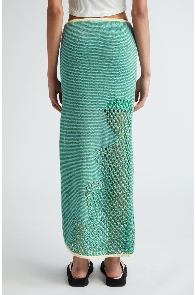 Rowan Open Stitch Maxi Sweater Skirt, Alternate, color, TEAL BLAST