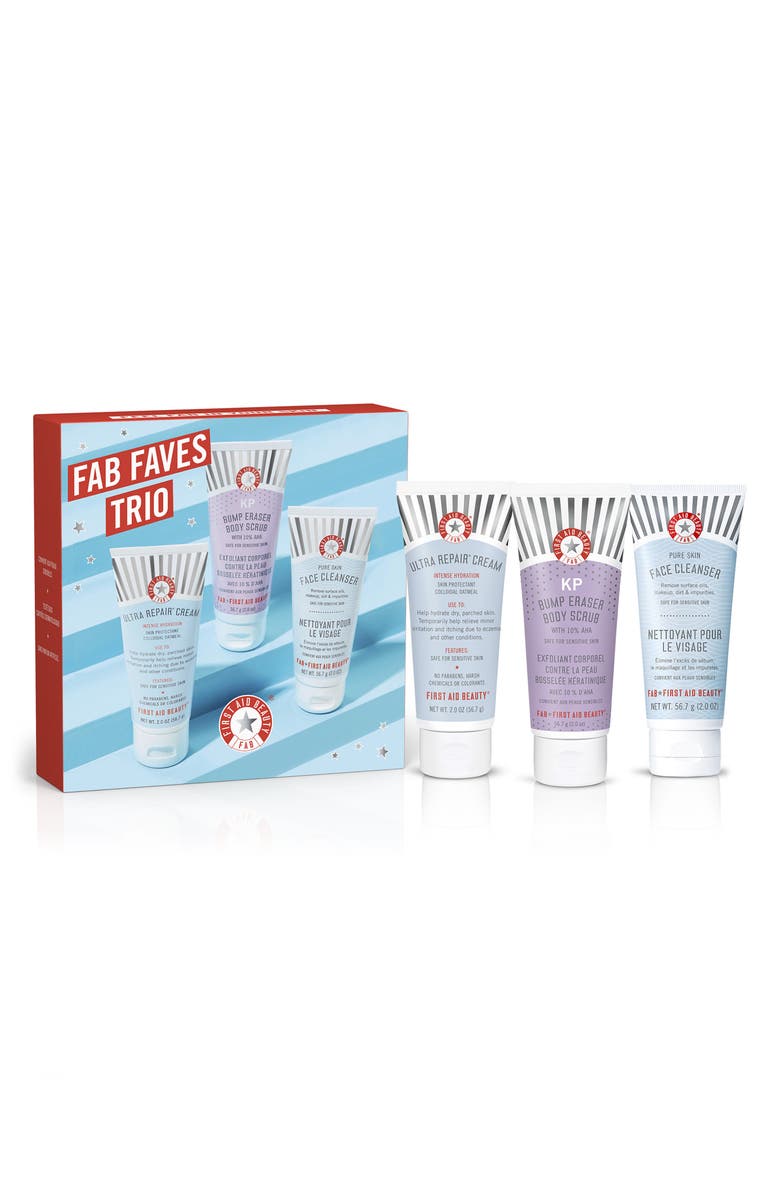 First Aid Beauty FAB Faves Skin Care Set USD $40 Value, Main, color, 