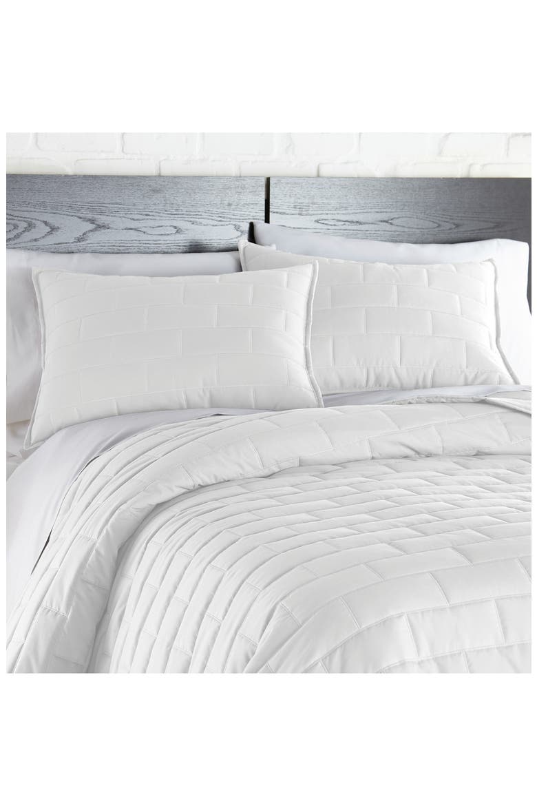 Premium Collection Vilano Brickyard Quilt Set, Alternate, color, WHITE