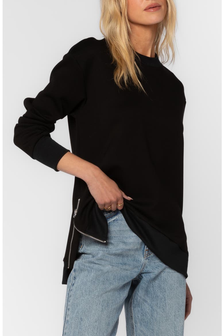 Elliana Long Sweatshirt, Main, color, BLACK