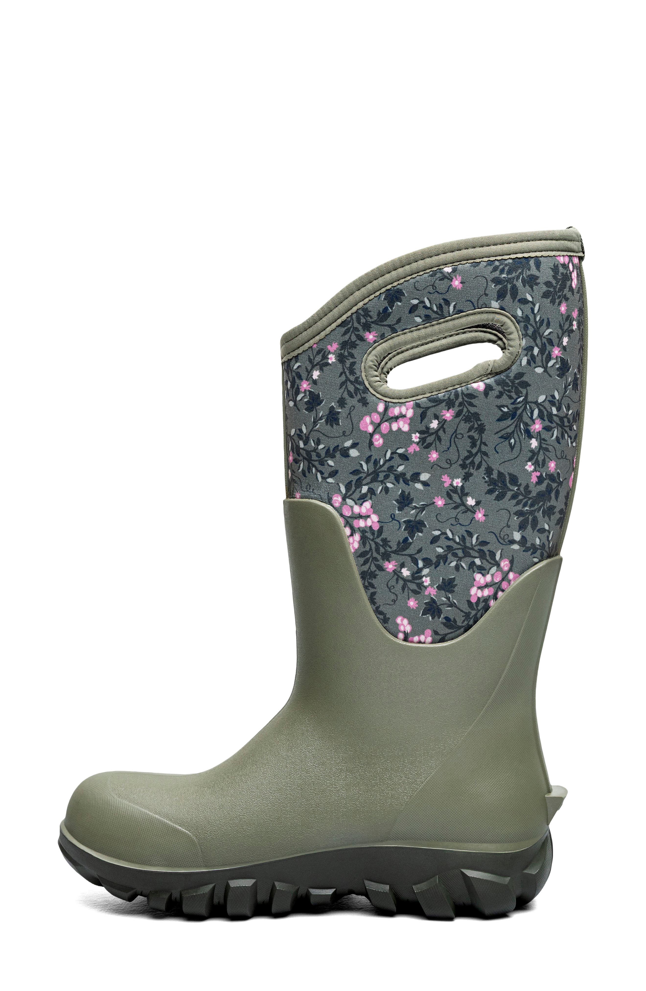 Bogs Classic Seamless Tall Rain Boot, Alternate, color, Olive Multi