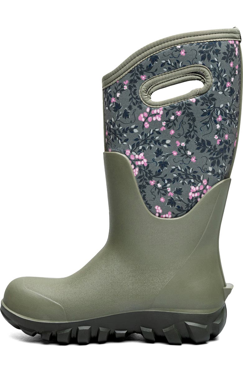 Bogs Classic Seamless Tall Rain Boot, Alternate, color, Olive Multi