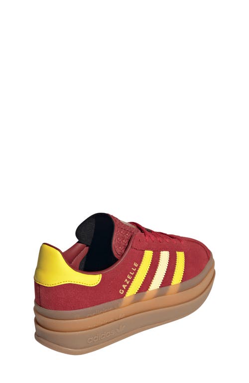 Adidas Originals Adidas Kids' Gazelle Bold Sneaker In Burgundy