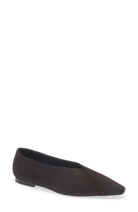 Suede Wrap Flat (Women)