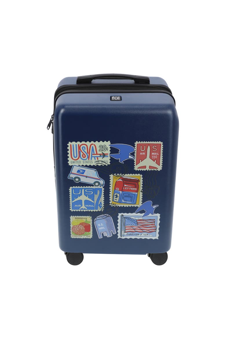 USPS 22.5" CARRY-ON LUGGAGE, Alternate, color, BLUE